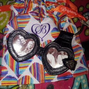 3 DIFFERENT ENCHANTING "BRIGHTON" PIECES. PURSE, KEY CHAIN, AND BELT.